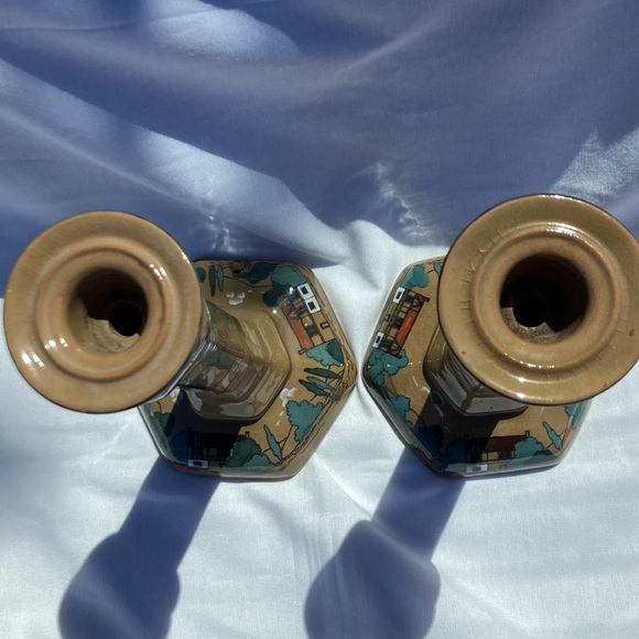 Antique Buffalo Pottery Deldare Ware
Candle Stick Holder Set of 2 - Picture 3 of 6